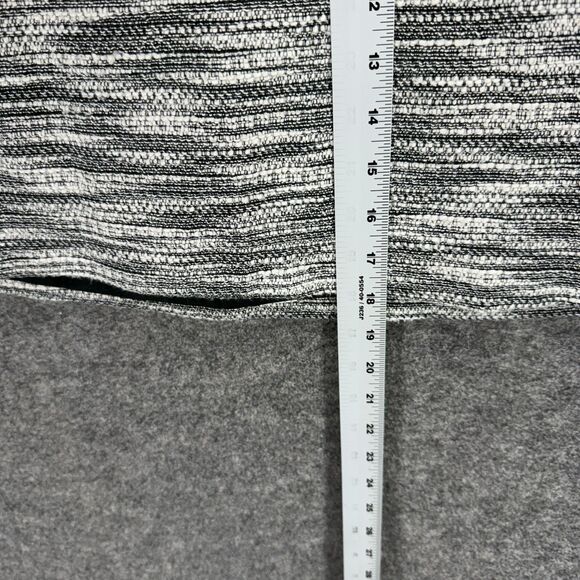 Loft Skirt Women 12 Gray Striped Mini Short Zipper Lined Cotton Mid Rise Casual - Picture 4 of 7